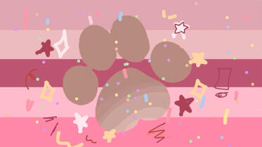 Pink funeffti pup gender -identifying as pink funeffti puppy Pink funeffti pup gender -identifying as pink funeffti puppy